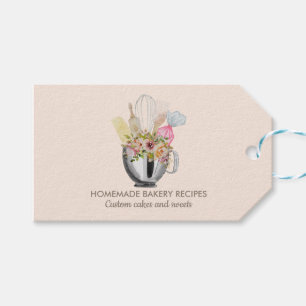 Étiquettes-cadeau Outils de main professionnels de pâtisserie de che