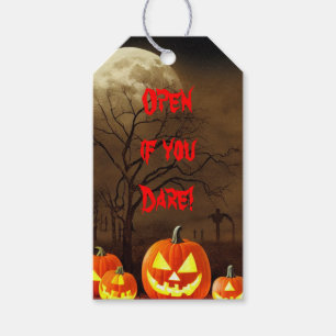 Étiquettes-cadeau Ouvrez si vous osez Cadeau d'Halloween Cimetière E