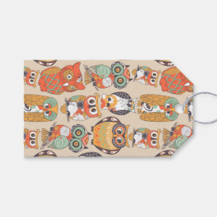 Étiquettes-cadeau Owl Be, collection Illustrations de hibou d'arty m