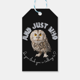 Étiquettes-cadeau Owl : Et Juste À Qui Pensez-Vous Parler ?