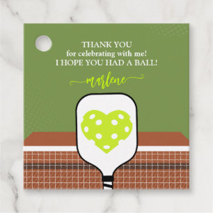 Étiquettes Cadeau Pagaie de Pickleball Préparatoire Photo Dink Fête