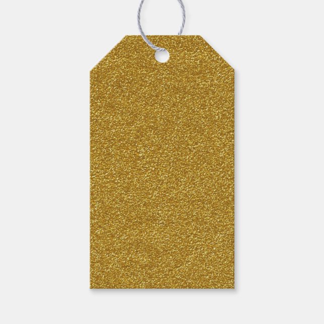 Étiquettes-cadeau Paillettes dorées (Devant)