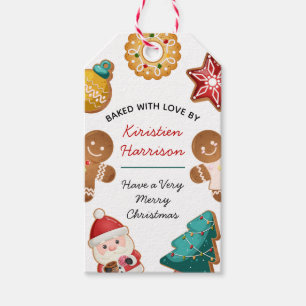 Étiquettes-cadeau Pains d'épices personnalisés avec amour Noël