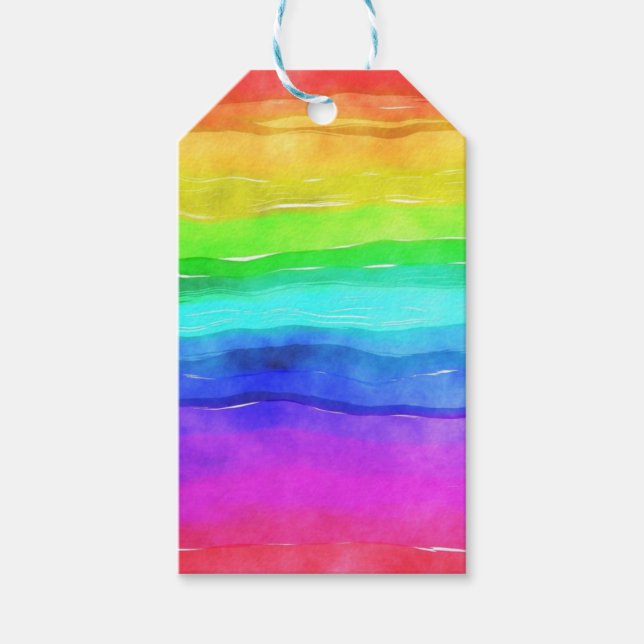 Étiquettes-cadeau Painted Rainbow (Devant)