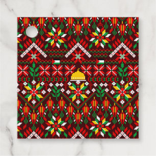 Étiquettes Cadeau Palestine Tatreez Broderie traditionnelle