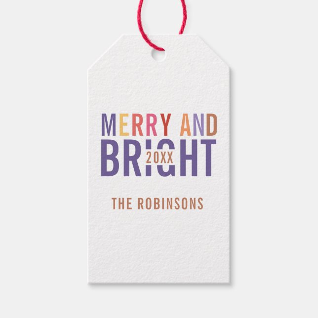 Étiquettes-cadeau Palette Ultra Violette Noël (Devant)