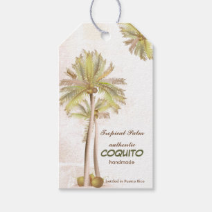 Étiquettes-cadeau Palme tropicale Coquito Coconut