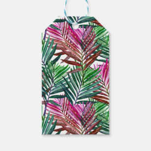 Étiquettes-cadeau Palmiers d'été de plage tropicale personnalisée