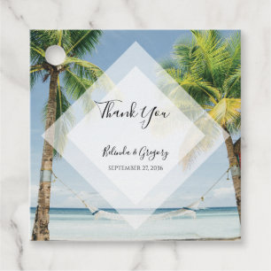 Étiquettes Cadeau Palmiers tropicaux Plage Mariage Cadeau