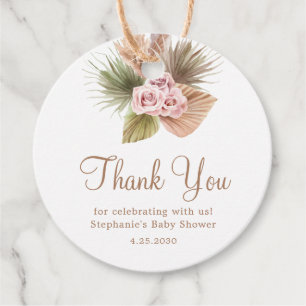 Étiquettes Cadeau Pampas Grass Baby shower Merci Favoriser Tags
