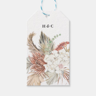 Étiquettes-cadeau Pampas séché Grass Floral Wedding Favor Tags