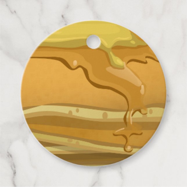 Étiquettes Cadeau Pancake et sirop d'érable mignon (Devant)