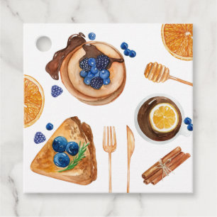 Étiquettes Cadeau Pancakes Moderne Cuisine Beauté Petit déjeuner