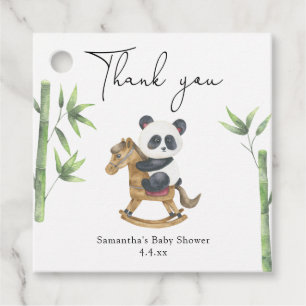 Étiquettes Cadeau Panda bear merci baby shower