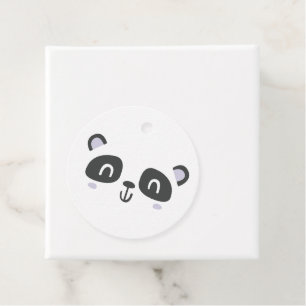 Étiquettes Cadeau Panda de caractère mignon anniversaire des enfants