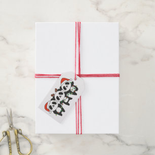 Étiquettes-cadeau Panda Noël Animaux mignons Pandas Cadeau