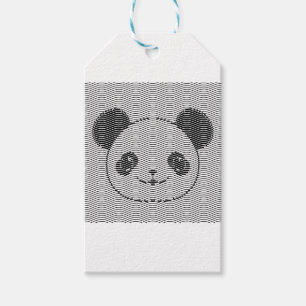 Étiquettes-cadeau Panda Porte Face Sur La Vague Motif