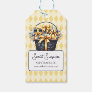 Étiquettes-cadeau Panier cadeau bleu jaune de la Marine