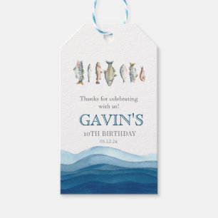 Étiquettes-cadeau Panneau d'accueil poisson, affiche d'accueil poiss