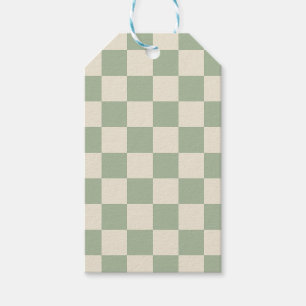 Étiquettes-cadeau Panneau de contrôle blanc vert et blanc désactivé