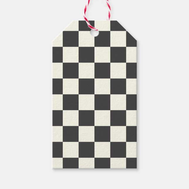 Étiquettes-cadeau Panneau de contrôle noir et blanc désactivé (Devant)