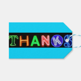 Étiquettes-cadeau Panneau néon Luminosité dans l'obscurité Merci cad