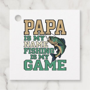 Étiquettes Cadeau Papa la pêche est mon jeu conception de chemise vi