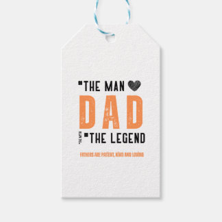 Étiquettes-cadeau "Papa : L'homme, la légende - Fête des pères profo