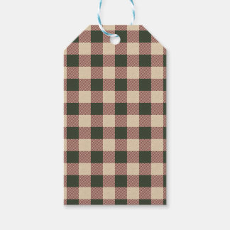 Étiquettes-cadeau Papier cadeau traditionnel écossais vert rouge et