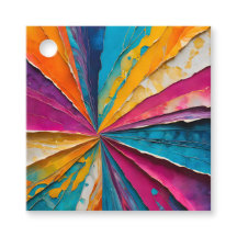 Papier coloré Collage Art Cadeau Tags