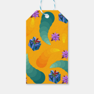 Étiquettes-cadeau Papier d'emballage floral abstrait lumineux