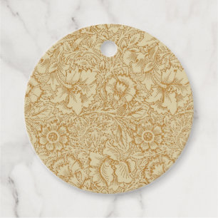 Étiquettes Cadeau Papier peint floral Poppy de William Morris