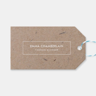 Étiquettes-cadeau Papier rustique minimaliste moderne