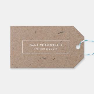 Étiquettes-cadeau Papier rustique minimaliste moderne