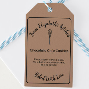Étiquettes-cadeau Papiers Kraft Marrons pour Pâtisseries Maison