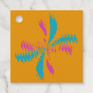 Étiquettes Cadeau Papillon abstrait simple motif de vol désordonné
