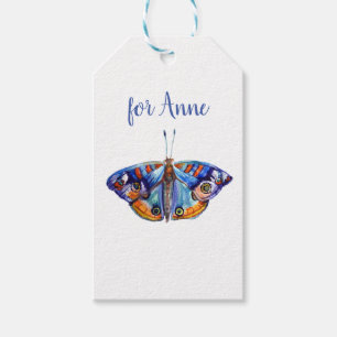 Étiquettes-cadeau Papillon aquarelle coloré