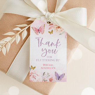 Étiquettes-cadeau Papillon Baby shower Favoriser la fille de balise
