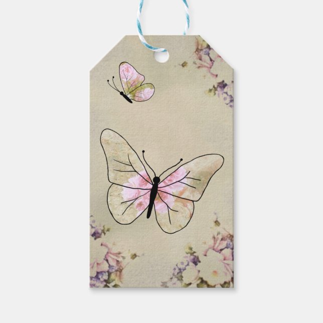 Étiquettes-cadeau Papillon des cerisiers (Devant)