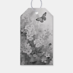 Étiquettes-cadeau Papillon Noir et Blanc