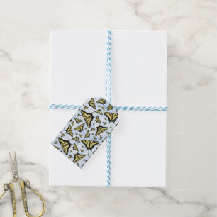 Étiquettes-cadeau Papillons à queue jaune Ciel Personnalisé