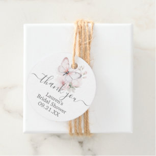 Étiquettes Cadeau Papillons Fête des mariées florale Faveur Tags