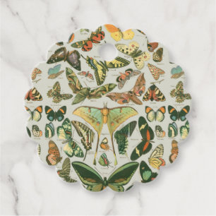 Étiquettes Cadeau Papillons Vintages papillons d'antiquités Art
