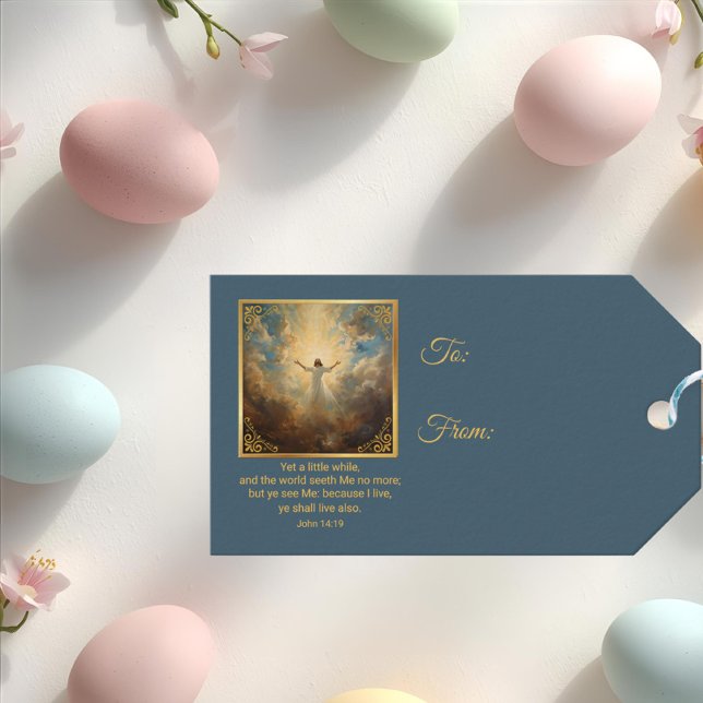 Étiquettes-cadeau Pâques Résurrection Religieux (Créateur téléchargé)