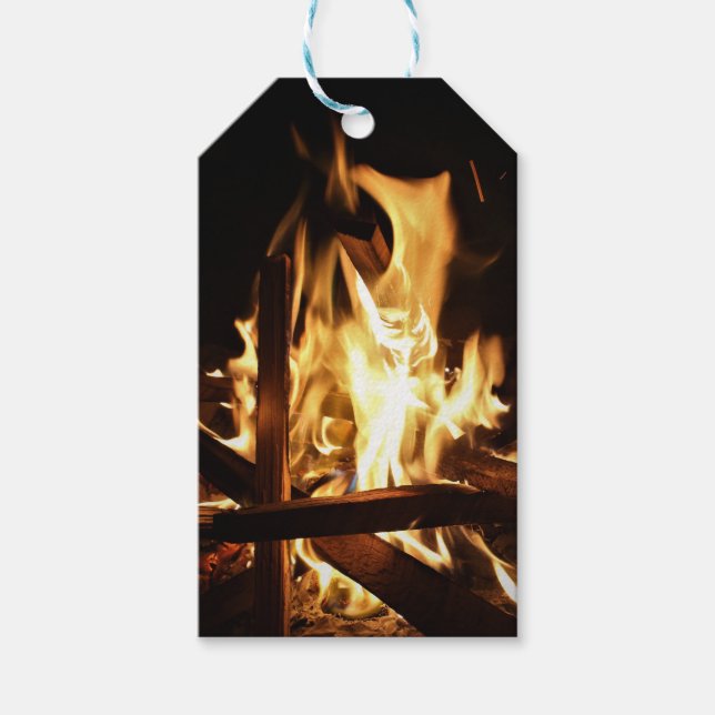 Étiquettes-cadeau Par les flammes (Devant)