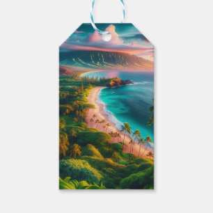 Étiquettes-cadeau Paradis tropical de l'île de Maui
