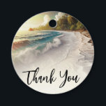 Étiquettes Cadeau Paradise Beach Sunset Rustic Coastal Mariage<br><div class="desc">personnaliser avec ou sans texte</div>