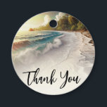 Étiquettes Cadeau Paradise Beach Sunset Rustic Coastal Mariage<br><div class="desc">personnaliser avec ou sans texte</div>