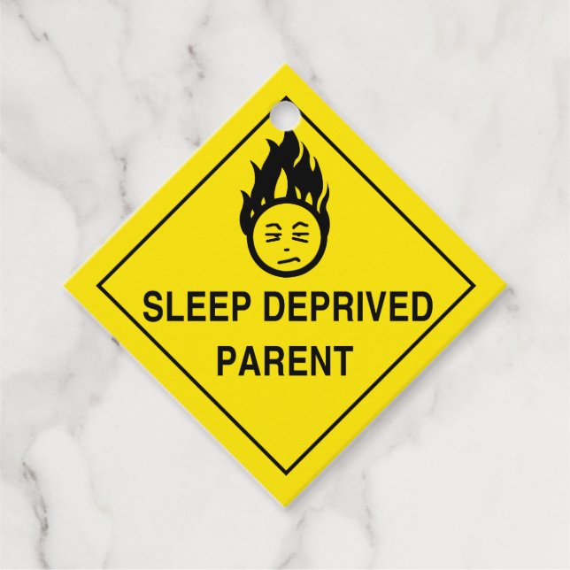 Étiquettes Cadeau Parent privé du sommeil (Devant)