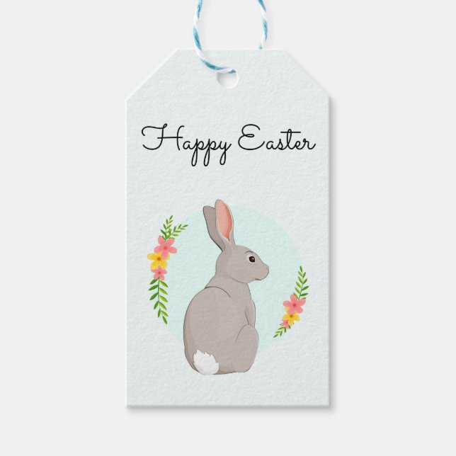 Étiquettes-cadeau Parfait, Cool Joyeux Pâques, Lapin (Devant)